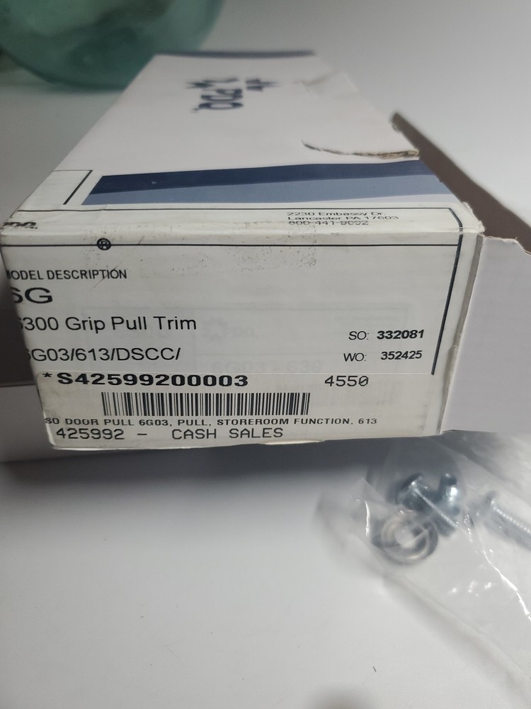 PDQ - 6G- 6300 Grip Pull Trim. For 6300/6400 Exit Devices