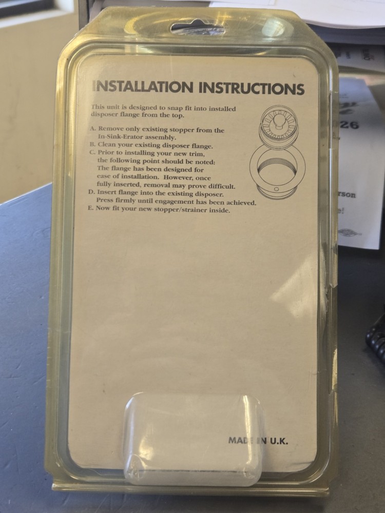 Jones Stephens B03-022 White Disposal Assembly