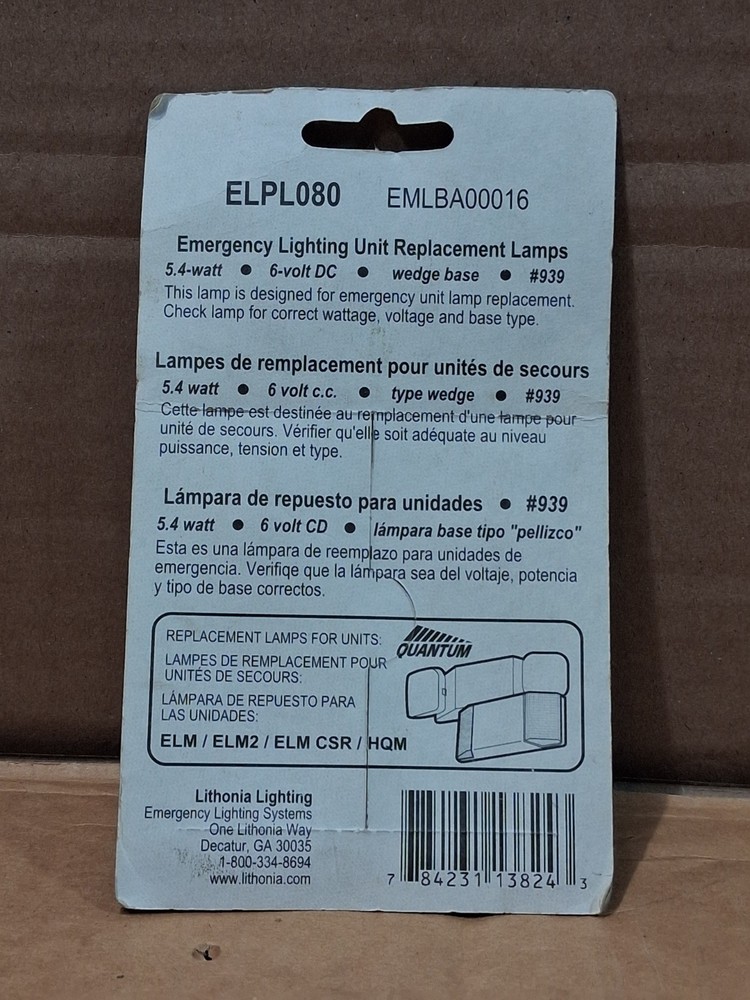 Lithonia Lighting ELPL080 Exit Sign Replacement Lamp