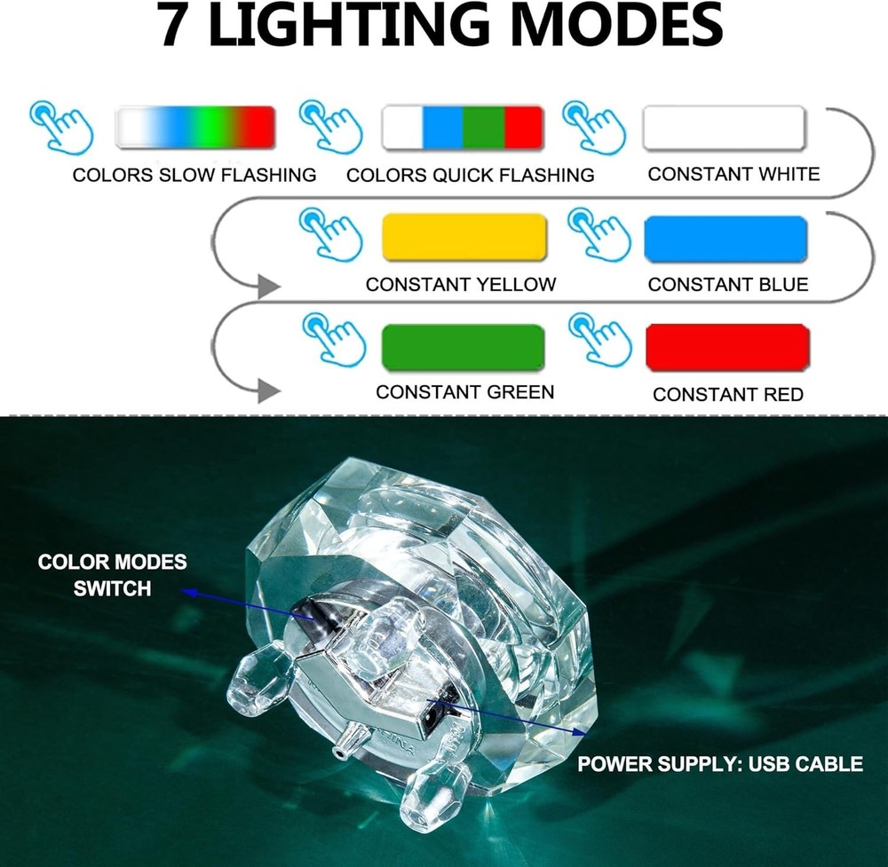Crystal LED Light Base Multicolor Changing Pedestal Color Show Stand Lighted ...