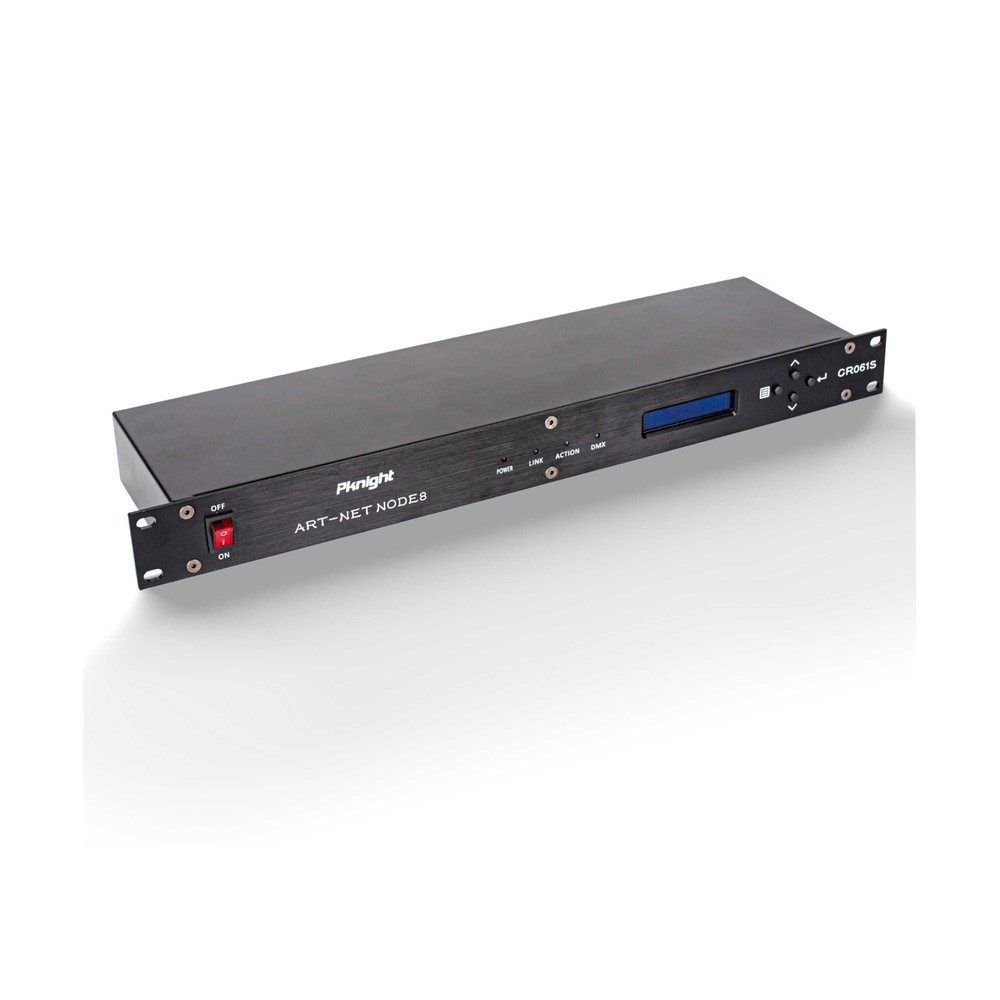 ArtNet DMX Interface, 8-Channel, 19" Rack, 1U Stage Lighting Network Control,...