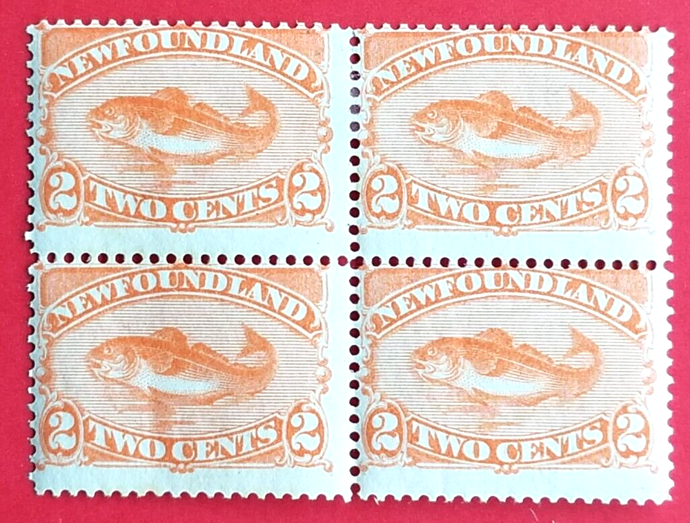 Canada Newfoundland #48 Codfish 2MNH/2MH CV$160