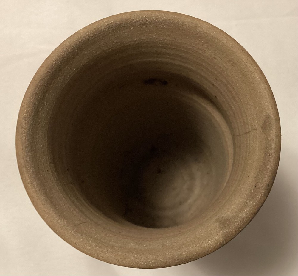 Small Pottery Vase Indian Feathers, Beads, Shell