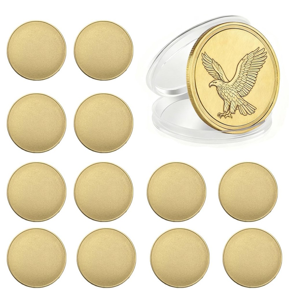 Brass Blank Challenge Coin For Laser Engraving Solid 3mm Thickness 12PC 40mm