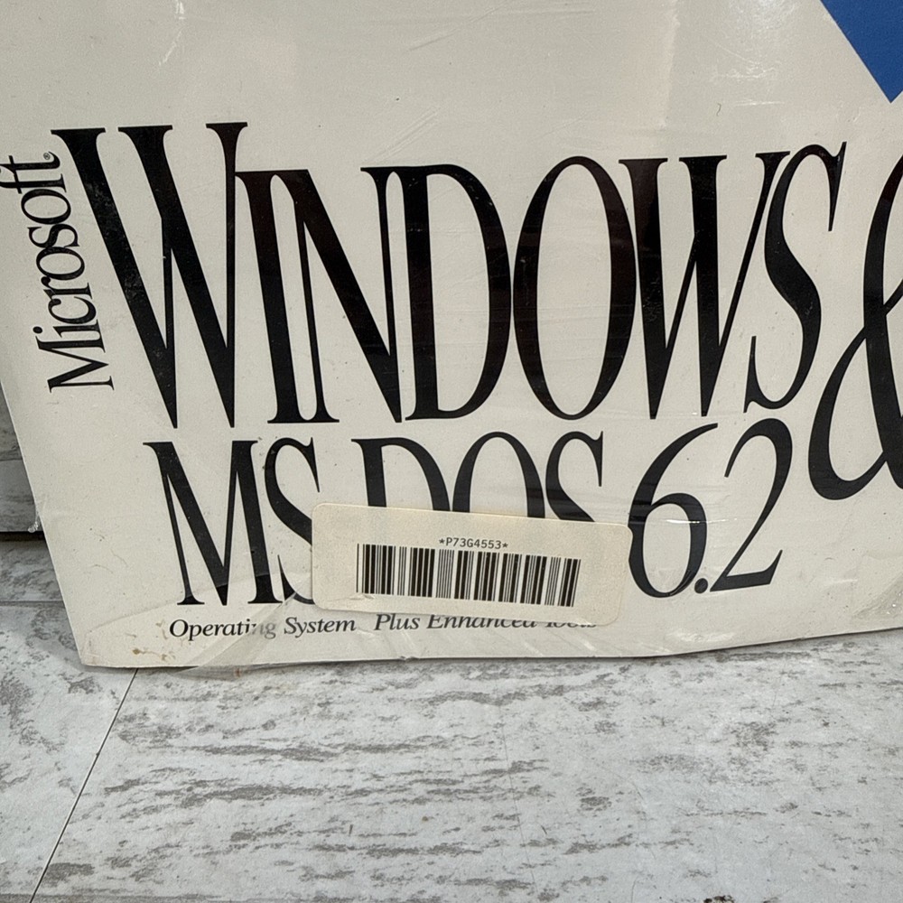 Vintage Microsoft Windows & MS-DOS 6.2 User Guide Sealed Manual Certificate PC