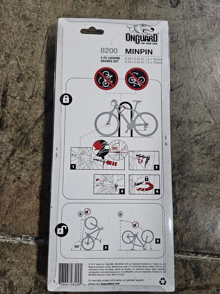 Onguard 2 Piece Locking Skewer Set