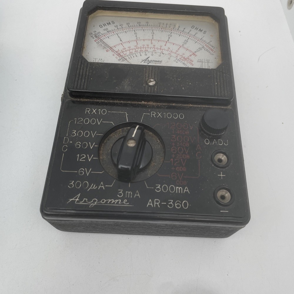 VTG Argonne Model AR-360 Multitester Gauge UNTESTED with Box Instructions