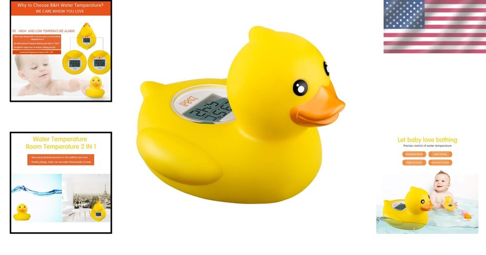 Baby Bath Thermometer with Blinking Light Indicator