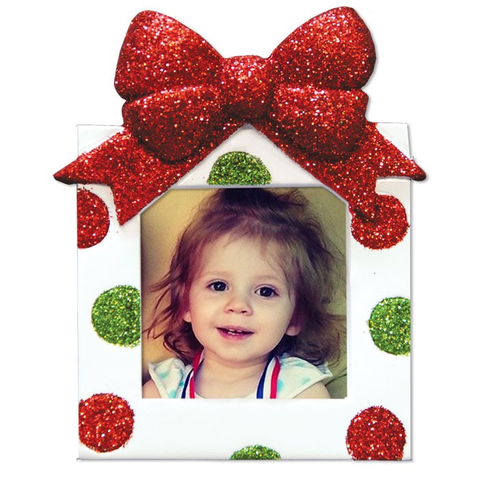 Present Frame for Anniversary Birthday Personalized Christmas Tree Ornament