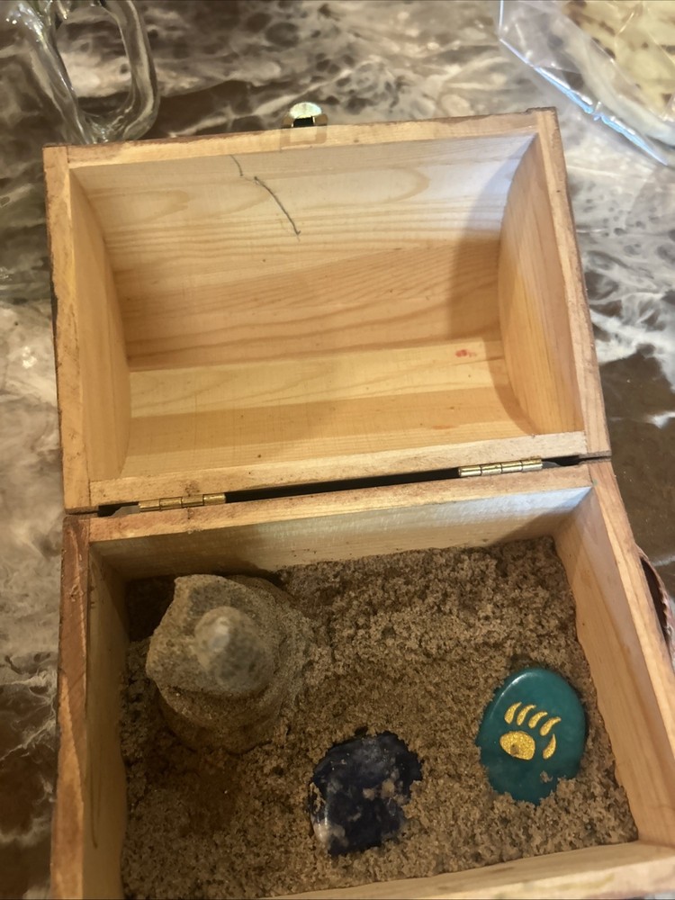 Small wooden handmade beach chest