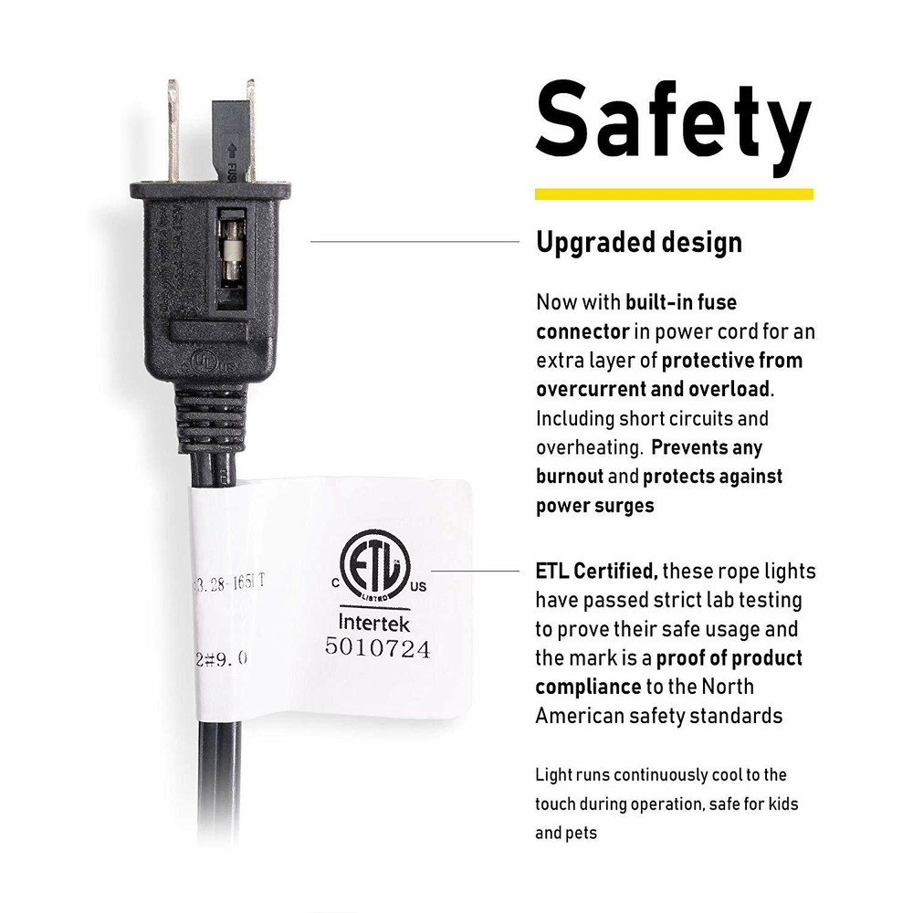 LED Rope Light Thick Christmas Lighting 10' 25' 50' 100' 150' Strips Extendable