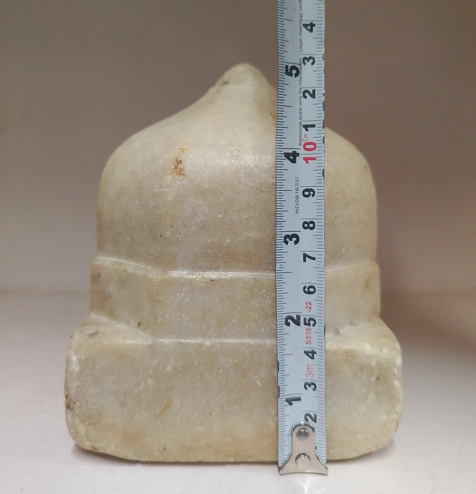 OLD MUGHAL WHITE MARBLE CARPET WEIGHTS COLLECTIBLE.