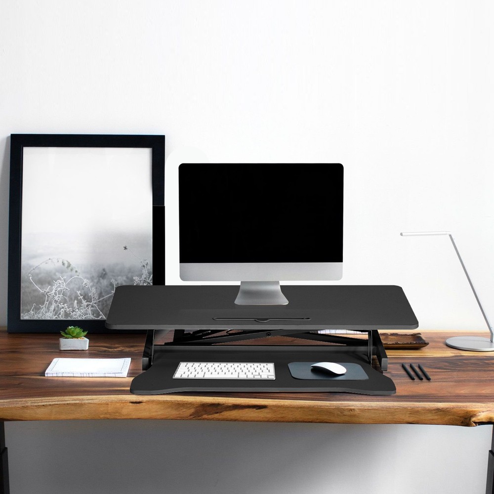 Black 37" Height Adjustable Desk Converter