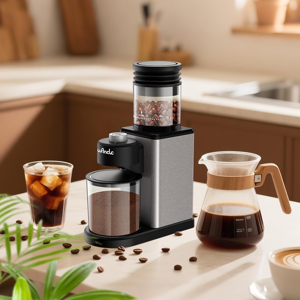 Conical Burr Coffee Grinder, Coffee Bean Grinder with Adjustable Grind Settings