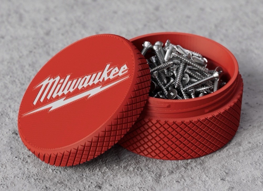 Milwaukee Container Combo Set – Threaded Screw & Parts Storage Box 3D Printed