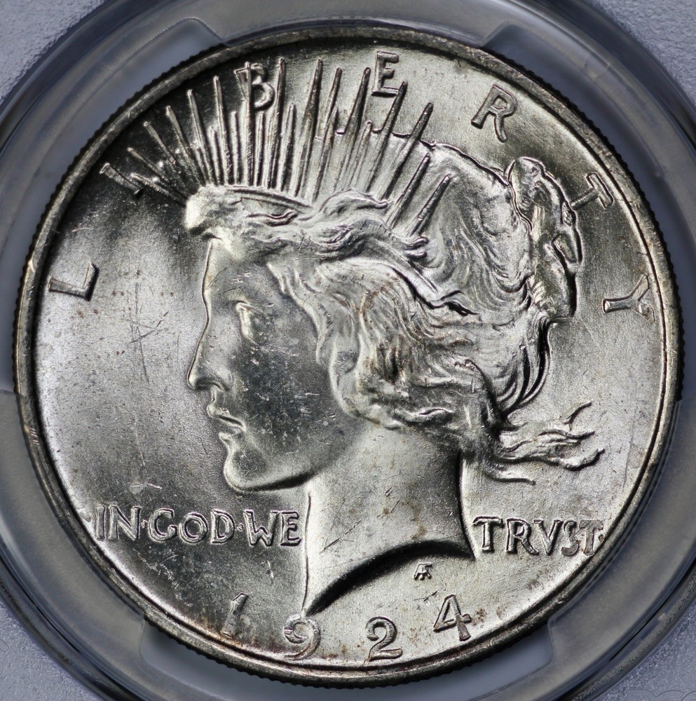 1924 Peace Silver $1 Dollar PCGS MS 63