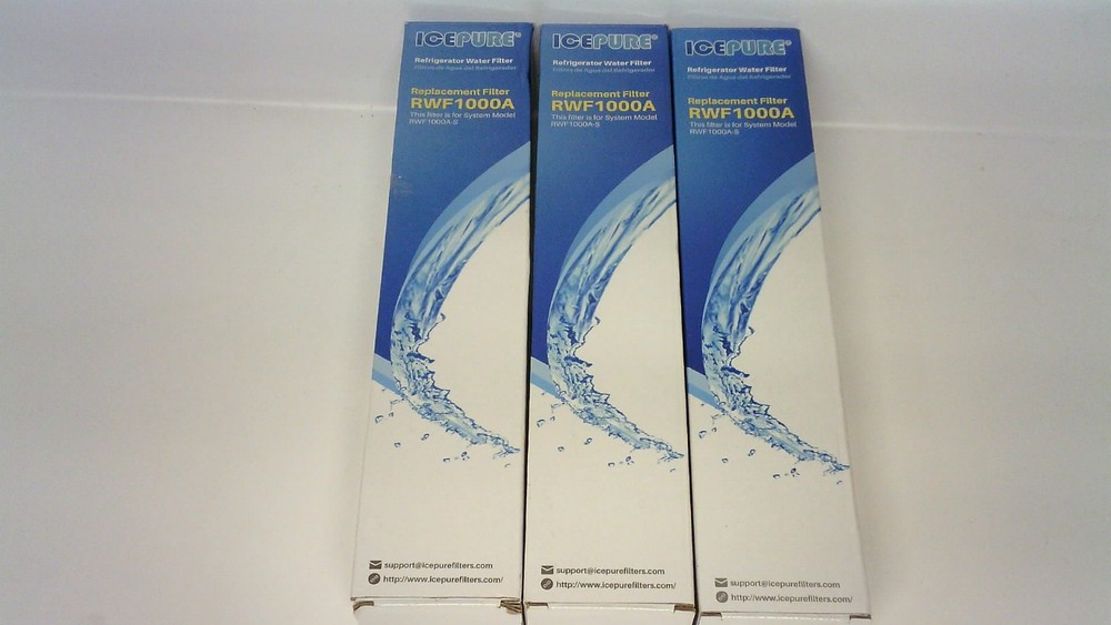 Lot of 3 Icepure RWF1000A Refrigerator Water Filter Replacement