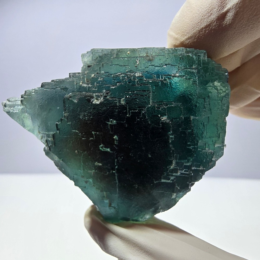 Clear Phantom Fluorite Cube Specimen, parquetted green Okorusu, Namibia
