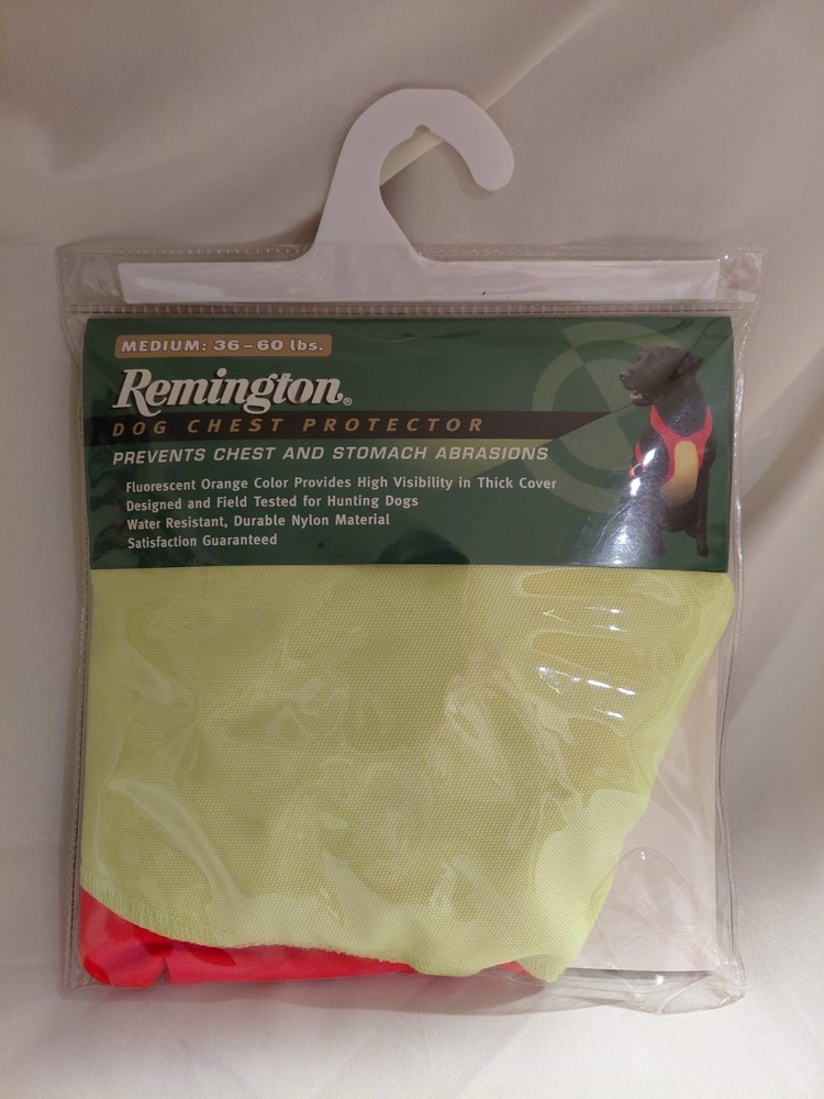 Remington Dog Chest Protector Fluorescent Orange Medium 36-60 Lbs.