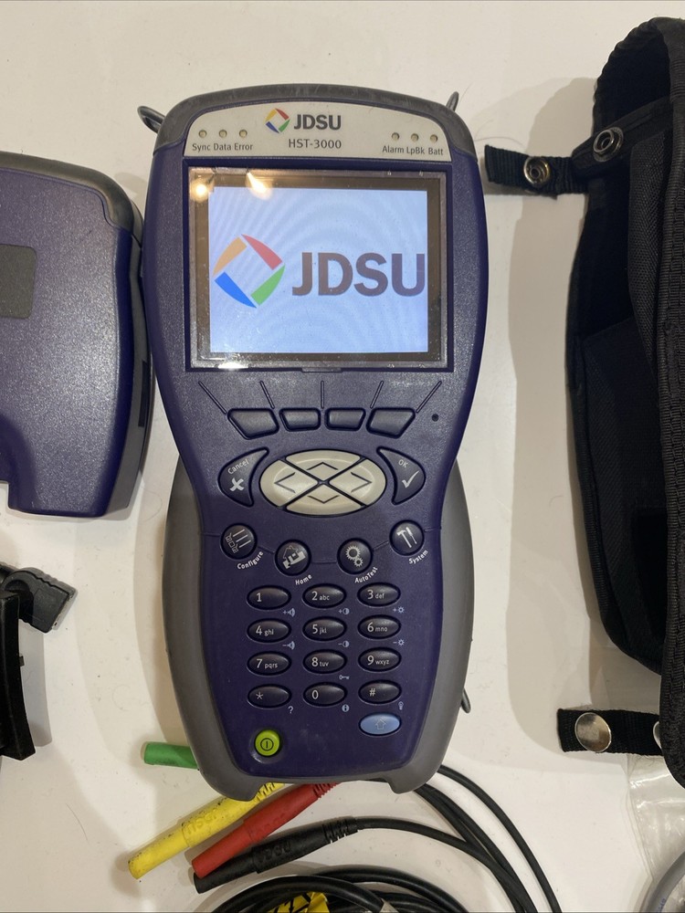 JDSU HST - 3000 unit, charger, case, test cables, test modules, cable bag.