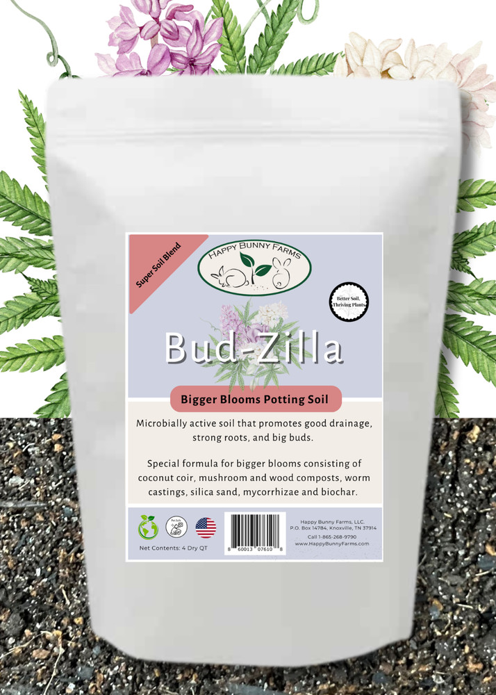 Blooming Potting Soil, Organic. Bud-Zilla 4QT Bag