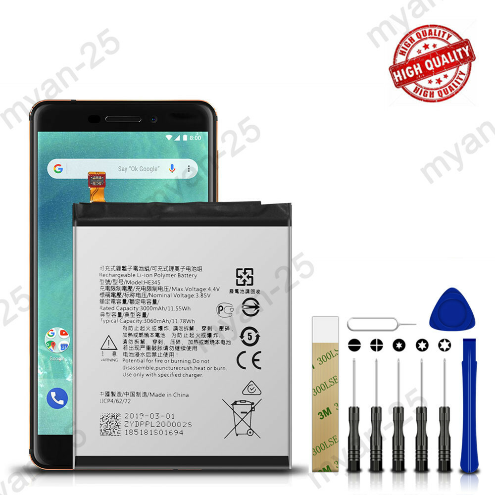 New HE345 Battery Replacement For Nokia 6.1 TA-1045 Tools