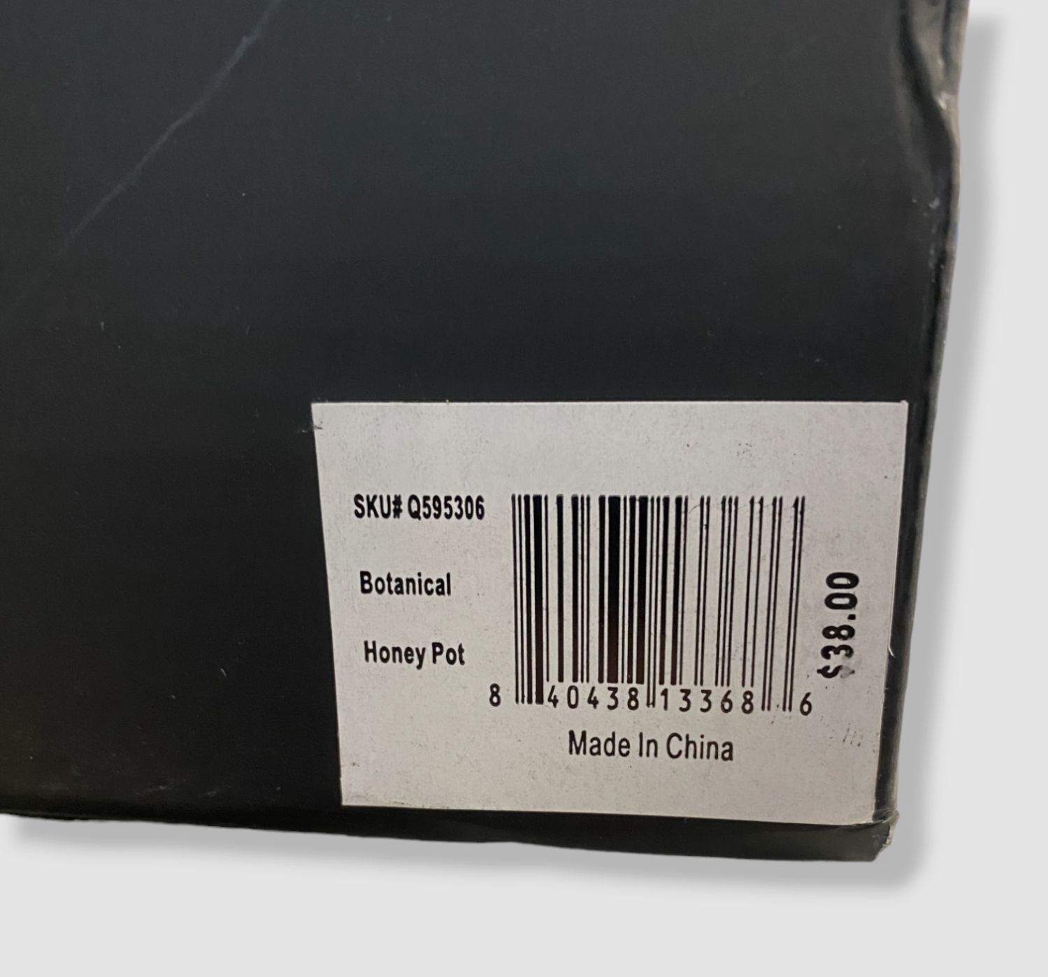 $42 Neiman Marcus Botanical Clear Glass Lid Bee Kitchen Handcrafted Honey Jar