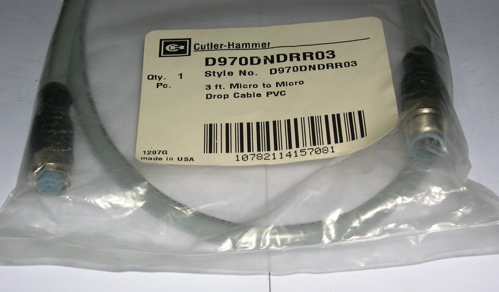 EATON CUTLER - HAMMER, D970DNDRR03, MICRO TO MICRO DROP CABLE