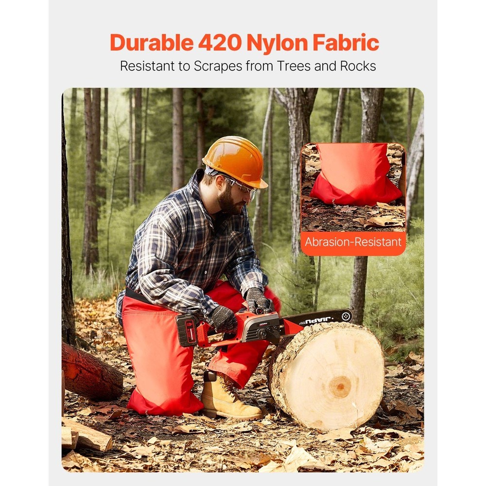 Chainsaw Safety Chaps: Class C, 8-Layer, Polyester/PP Core, Reinforced Stitching