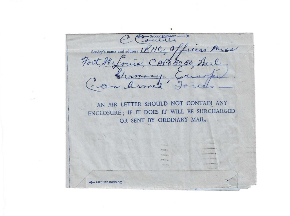 CANADA Aerogramme sent from Port Hope ONT & Forwarded - Slogan Cancel