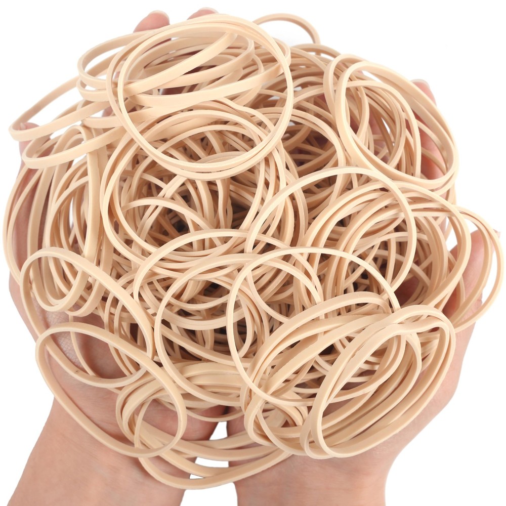 AMUU Rubber Bands Size #33 Approximately 200pcs Elastic Light-Brown