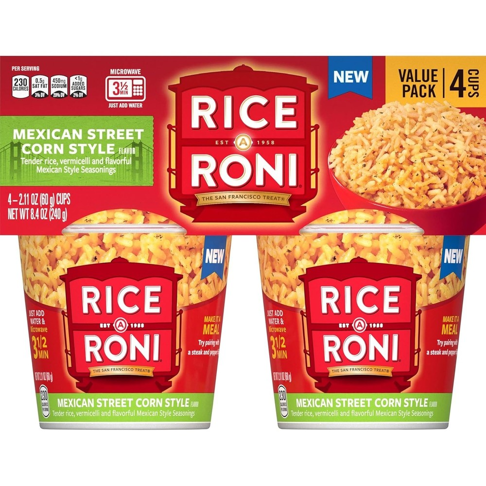4-Pack Mexican Street Corn Cups - Quick & Delicious Microwave Meal Solutions