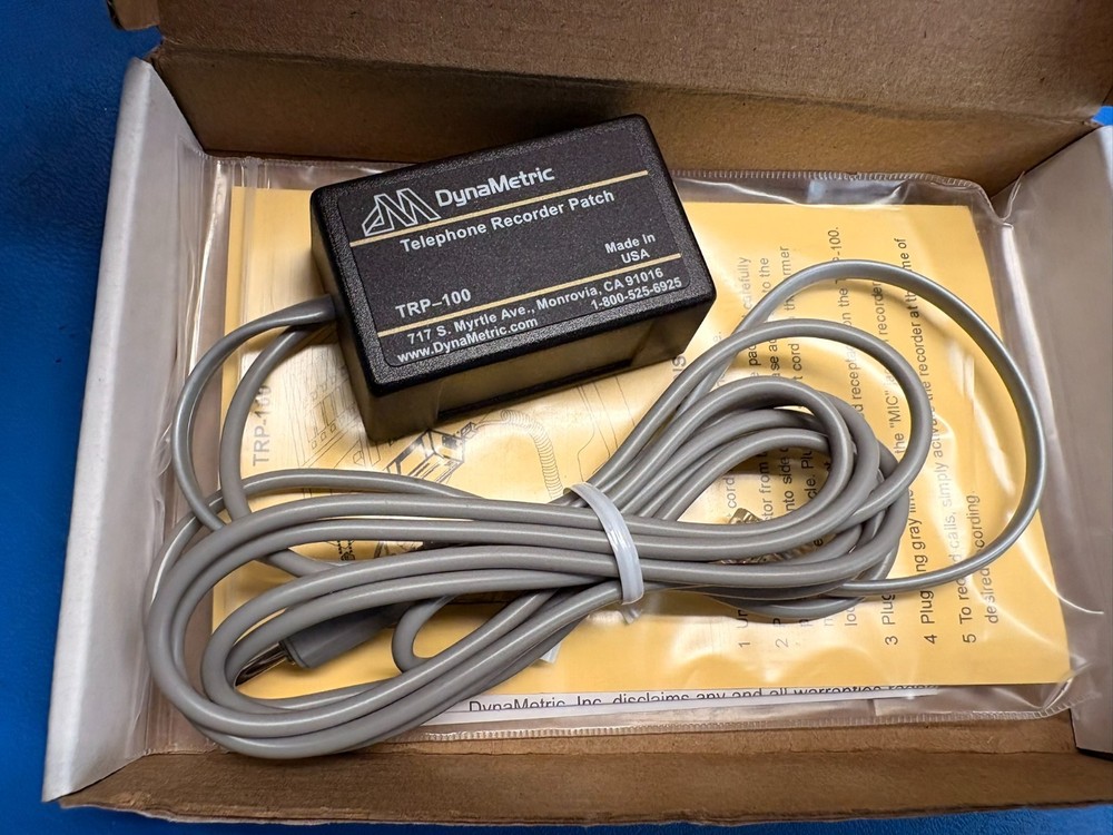 DynaMetric Telephone Recording Pach Adapter TRP-100