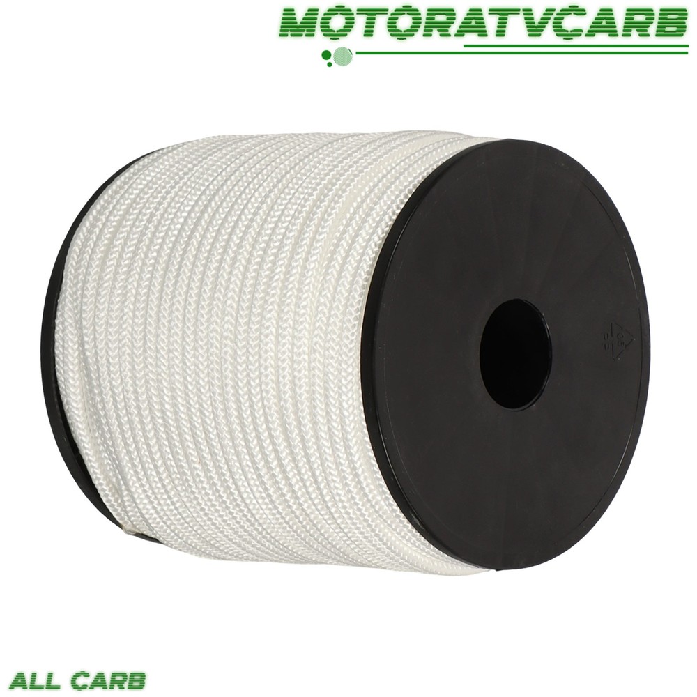 ALL-CARB Nylon Rope Solid Braided 1/4" × 250' Strong Durable Weatherproof White