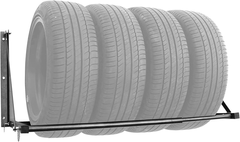 Adjustable Wall Mount Folding Tire Storage Adjust From Wide 300 lbs Capacity