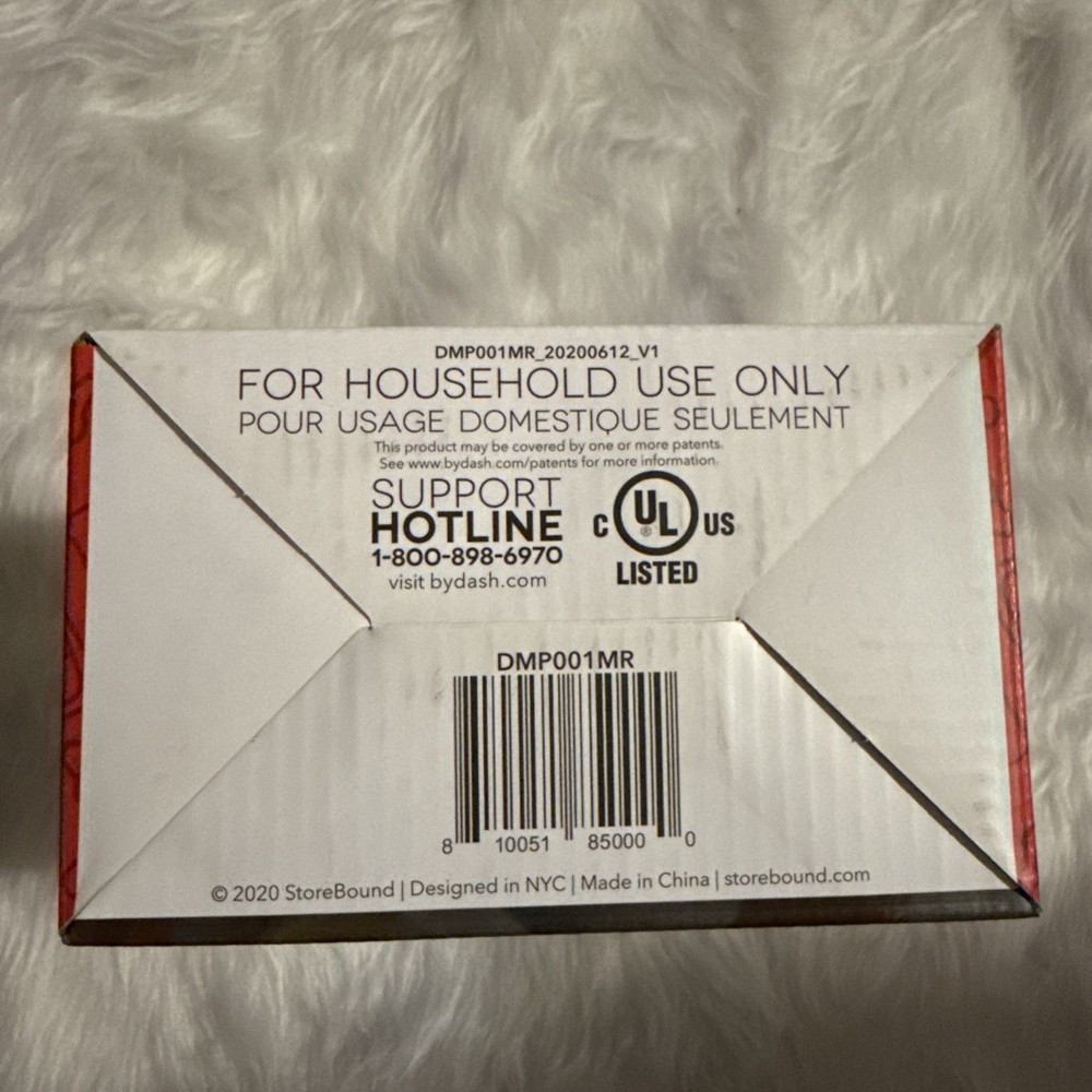 DASH Nonstick Mini 4" Pizzelle Maker NEW Open Box RED DMP001MR