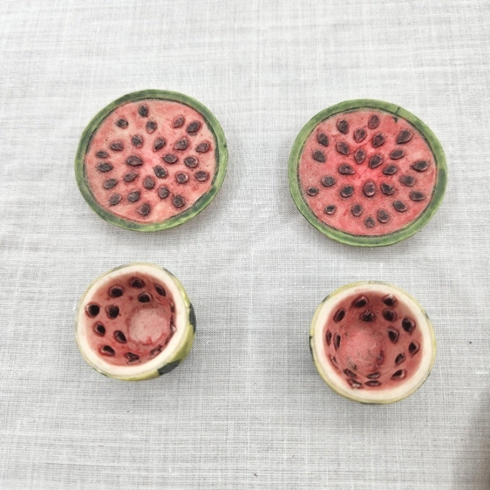 Mini Resin Hedgehog Multicolor Fruit-Themed Tea Set