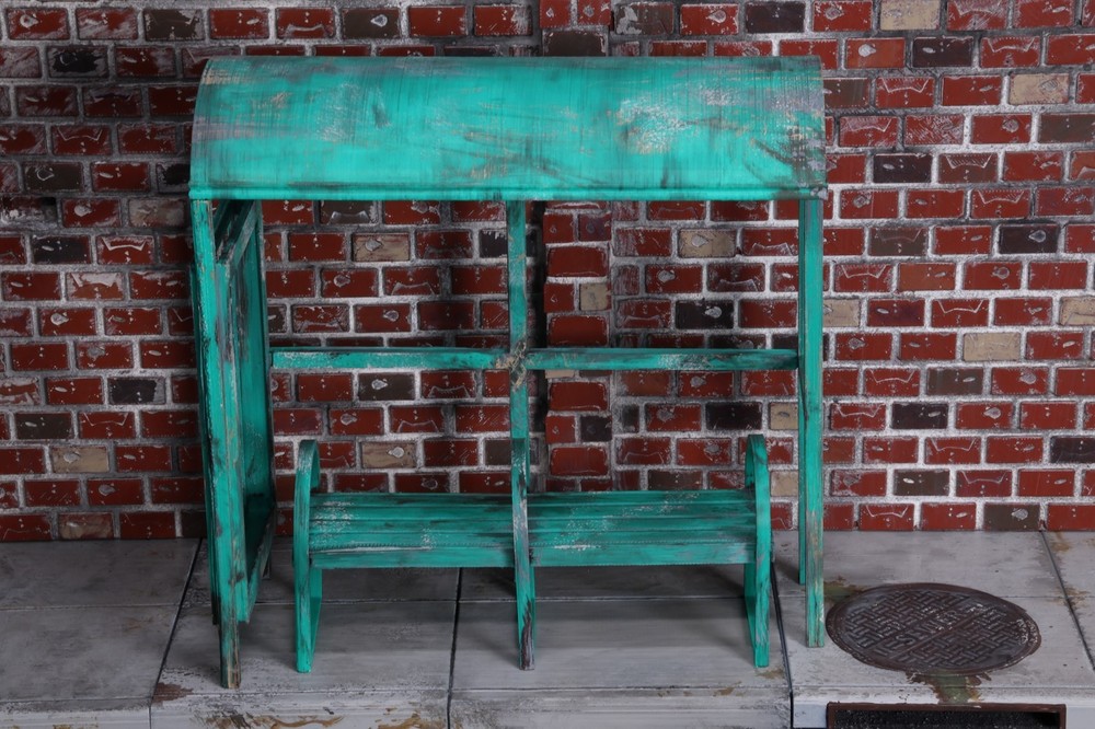 1/12 Scale 3D Printed Bus Stop Diorama with bench and sidewalk platform