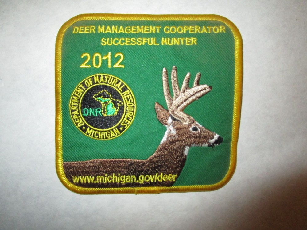 2012 MICHIGAN DNR SUCCESSFUL DEER HUNTER PATCH-