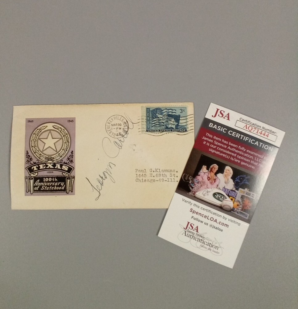 Georgia Carroll Signed Autograph Cachet  JSA -1 #