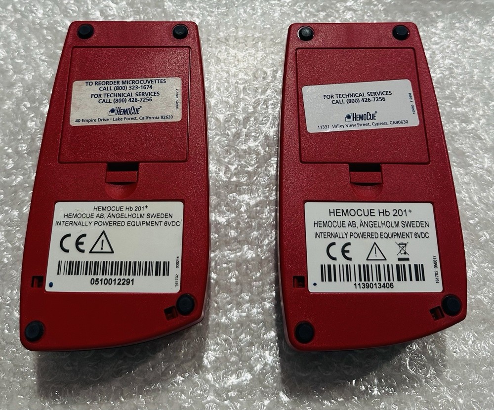 2 HemoCue Hb 201+ Hemoglobin System Analyzer