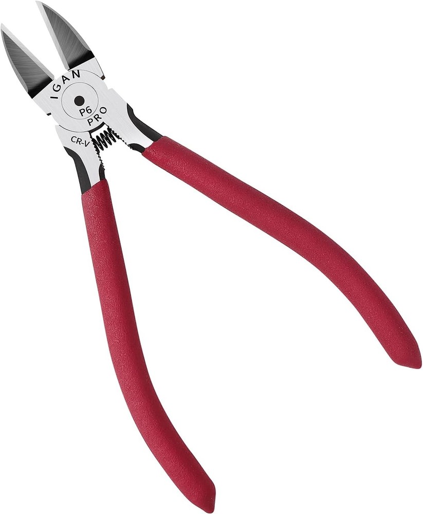 Wire Flush Cutters, 6-Inch Ultra Sharp & Powerful Side Cutter Clippers