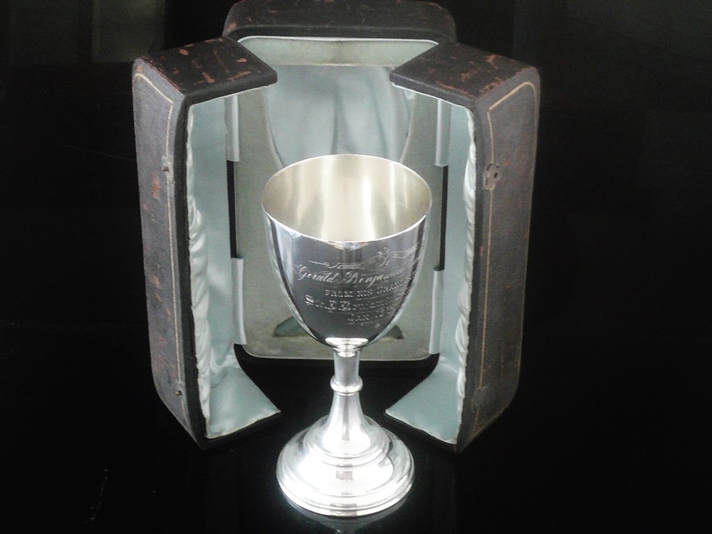 Antique Sterling Silver Goblet (Cased), 1900, Sir Benjamin Stone Conservative MP