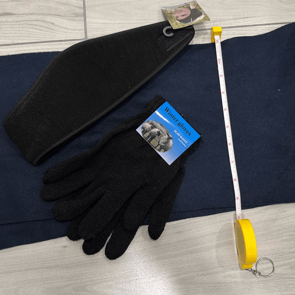 Scarf, gloves and headband bundle (3)