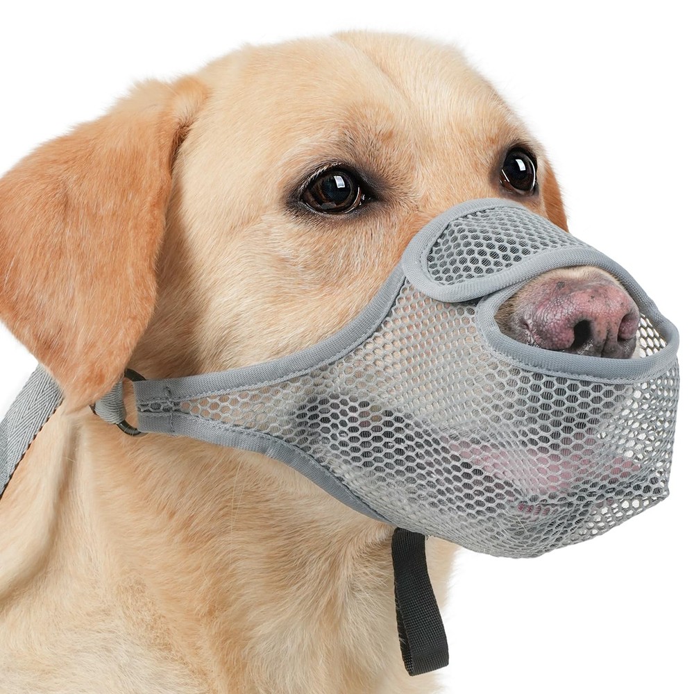Dog Muzzle for Large Medium Small Dogs, Mesh Muzzle to Prevent Biting Chewing...