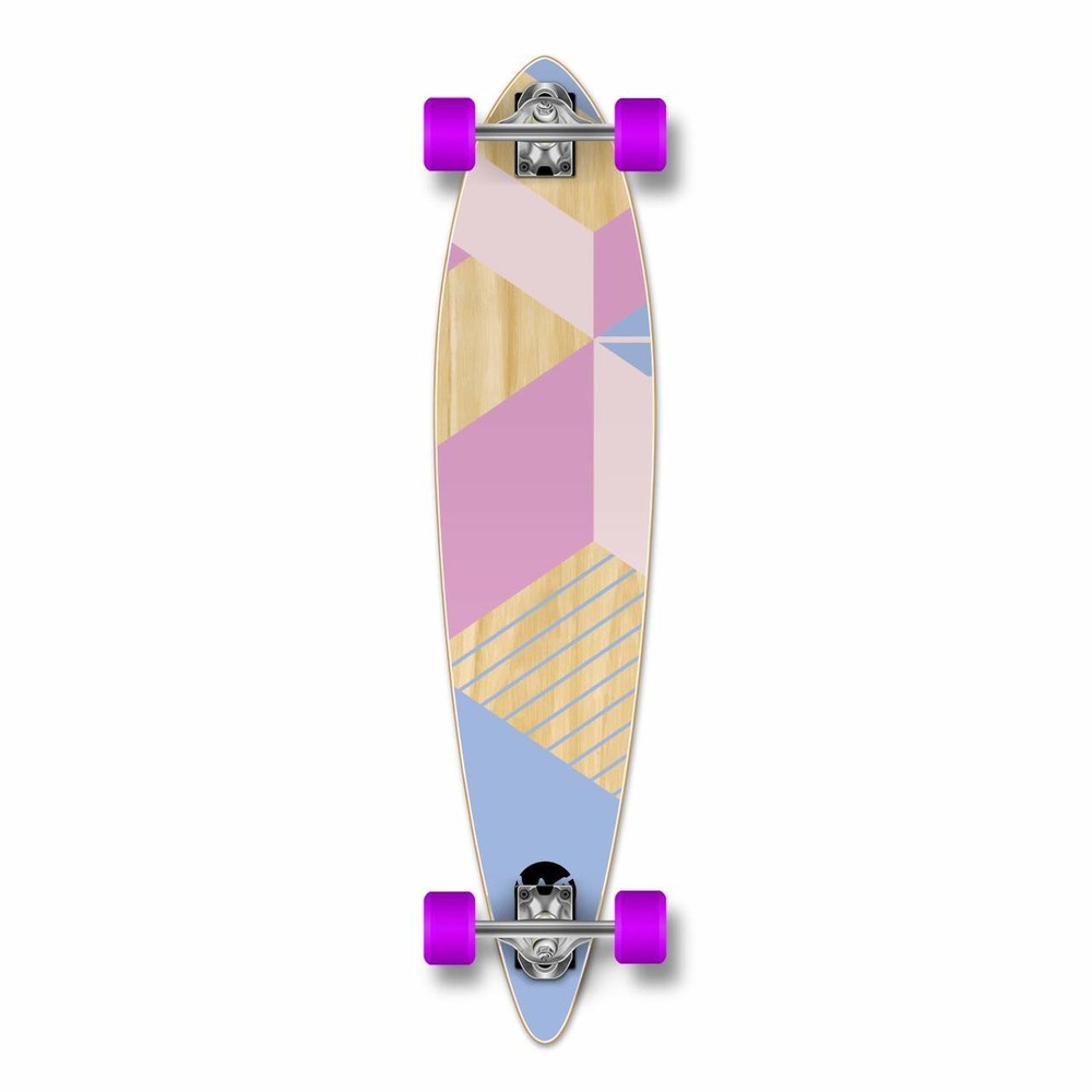 Yocaher Pintail Longboard Complete - Geometric Purple
