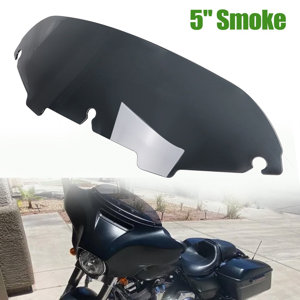 5" Smoke Upper Fairing Windshield Windscreen For Harley Electra Glide 1996-2013