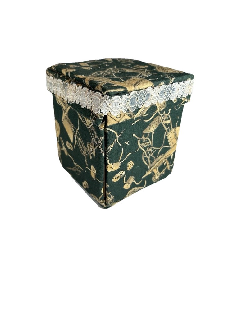 Vintage Hand Crafted “Exploding” Sewing Box With Thimble