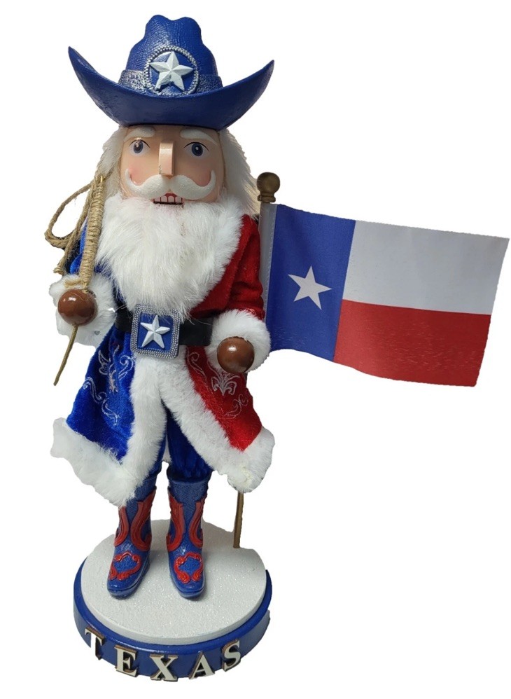 Texas Essentials Lonestar Santa Nutcracker 15” New In Box