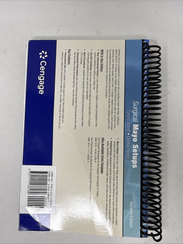 Surgical Mayo Setups, Second Ed. Spiral bound Version *Mild Cover Damage